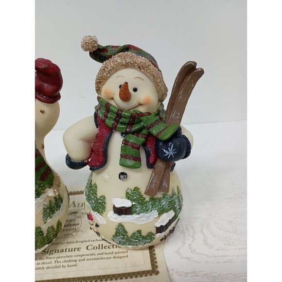 VTG 2002 Home Interiors Snow Men Figurines Set Of 3 Collectible Christmas Decor - Picture 3 of 10